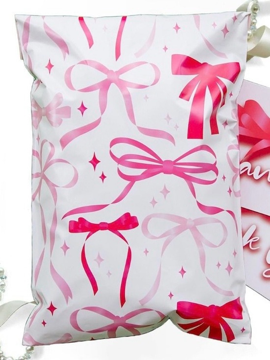 Smilemail Other - Pink Bow Coquette Poly Mailers 7.5x10.5 Shipping Bags 30 Pack